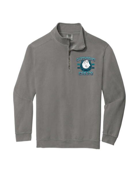 Comfort Colors® Ring Spun 1/4-Zip Sweatshirt Distressed
