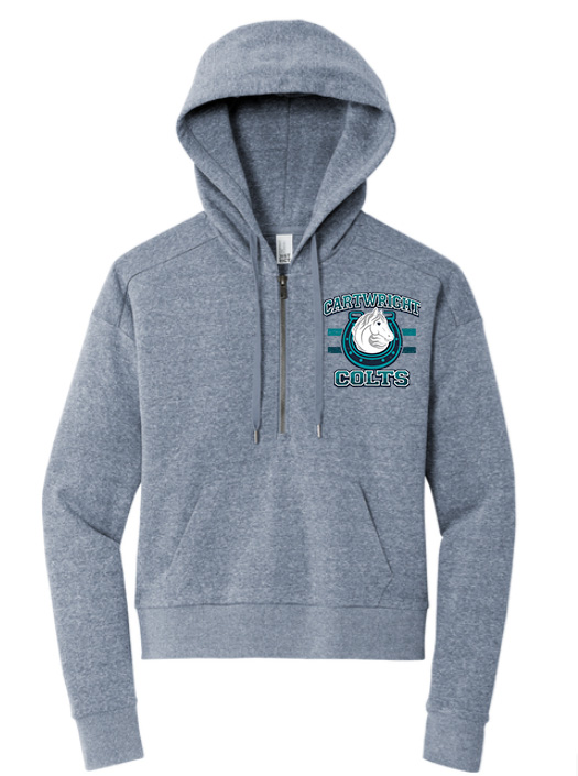 District® Women’s Perfect Tri® Fleece 1/2-Zip Pullover Distressed